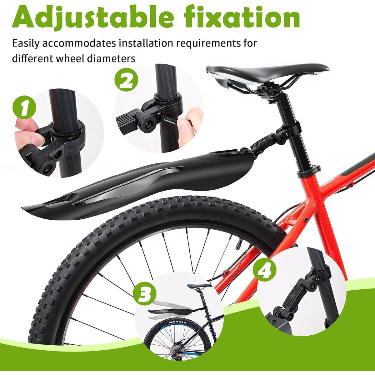 Universal Fahrrad Schutzblech Set 24-29 Zoll mit Werkzeug
