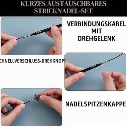 Austauschbares Rundstricknadel Set mit Zubehör – Perfekt zum Stricken