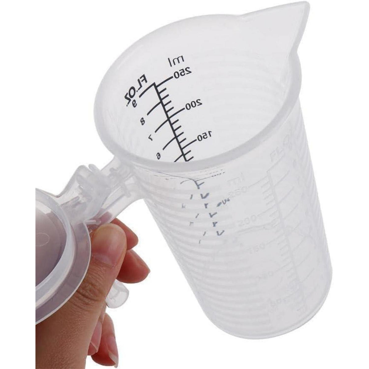 Transparenter Messbecher 250ml mit Deckel – Küchenhelfer zum Backen