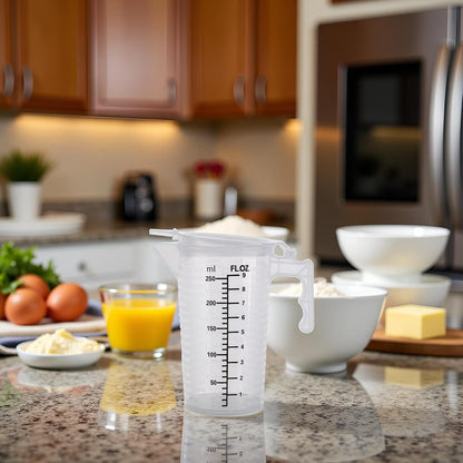 Transparenter Messbecher 250ml mit Deckel – Küchenhelfer zum Backen