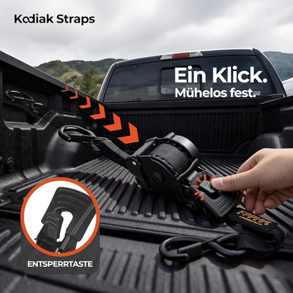 Spanngurte Automatik 3m mit S-Haken – 800KG – 4er Set