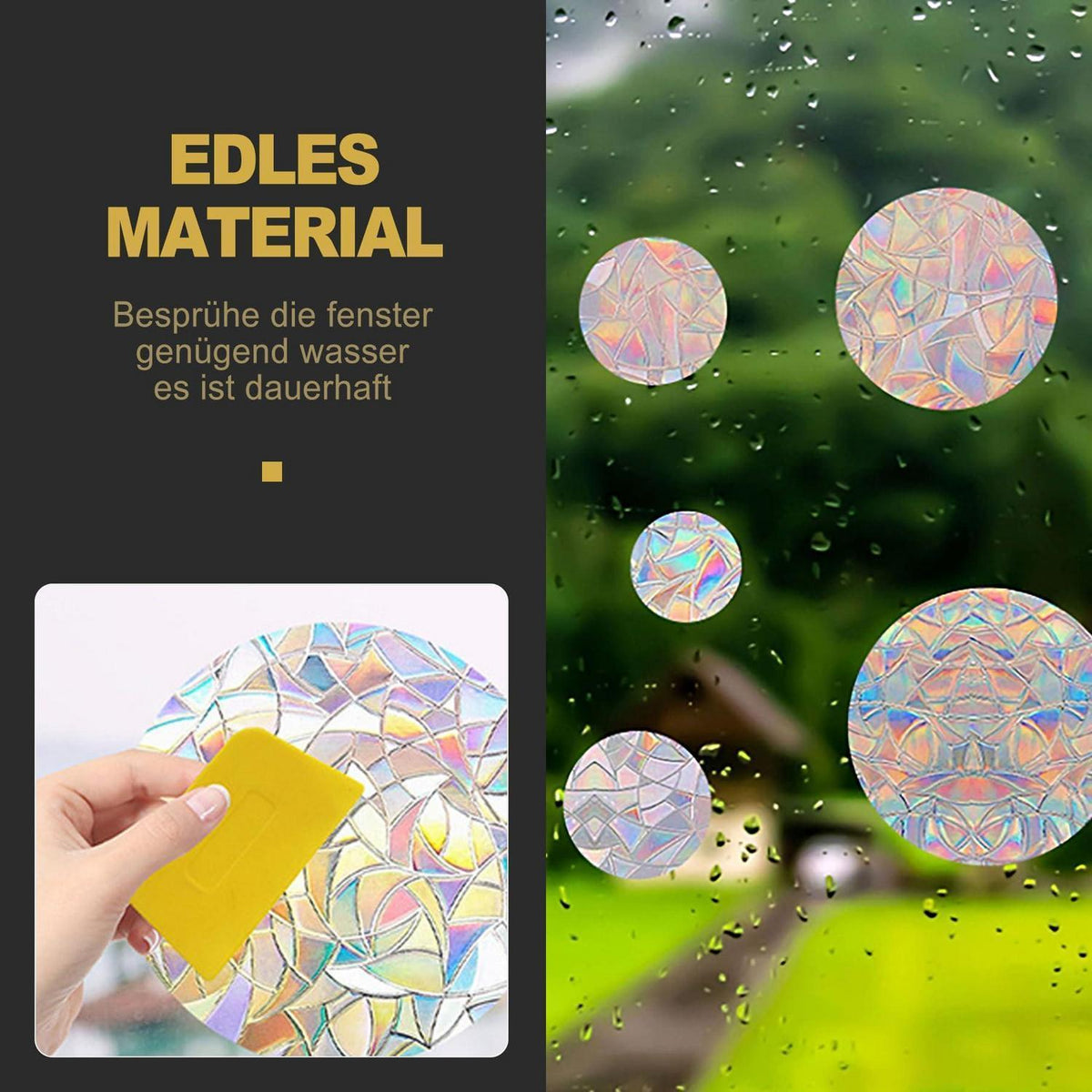 Prisma Fenstersticker – Regenbogen Suncatcher für Vogelabwehr