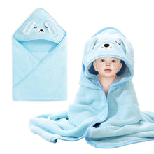 Kapuzenhandtuch Baby Korallenfleece Blauwielpen Design 80x80 cm