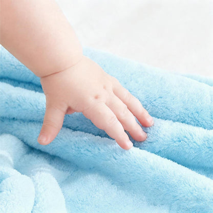 Kapuzenhandtuch Baby Korallenfleece Blauwielpen Design 80x80 cm