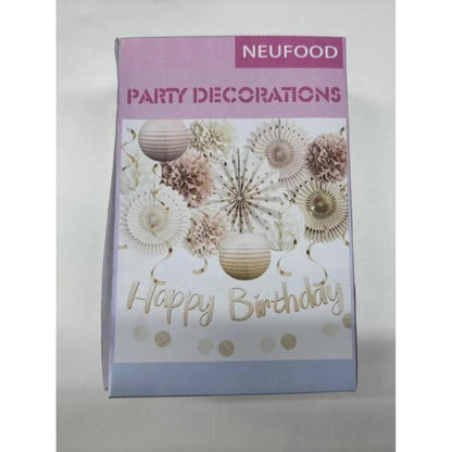 Boho Geburtstagsdeko Set Beige Rosa – Party Deko für Frauen