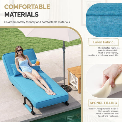 4in1 Schlafsessel mit Bettfunktion – Blau, Platzsparend