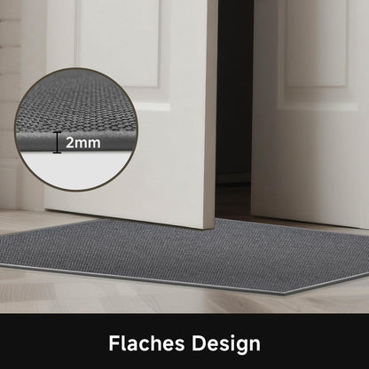 Waschbare Fußmatte Grau 80x120cm – Rutschfest & Saugfähig