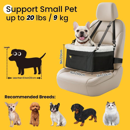Hunde Autositz für Kleine Hunde & Katzen (bis 9kg) – Stabil & Faltbar