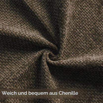 Chenille Kissenbezug 40x40 Dunkelbraun 2er Set