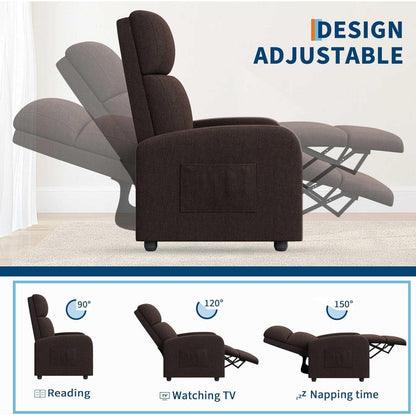 Relaxsessel mit Liegefunktion – Braun