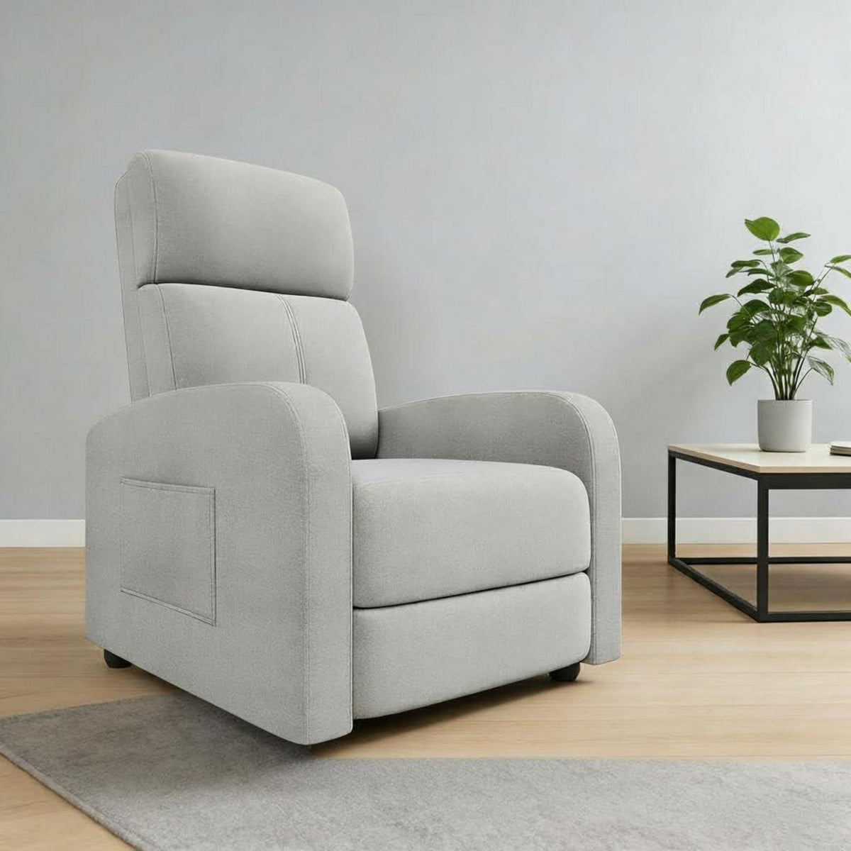 Relaxsessel mit Liegefunktion – Grau