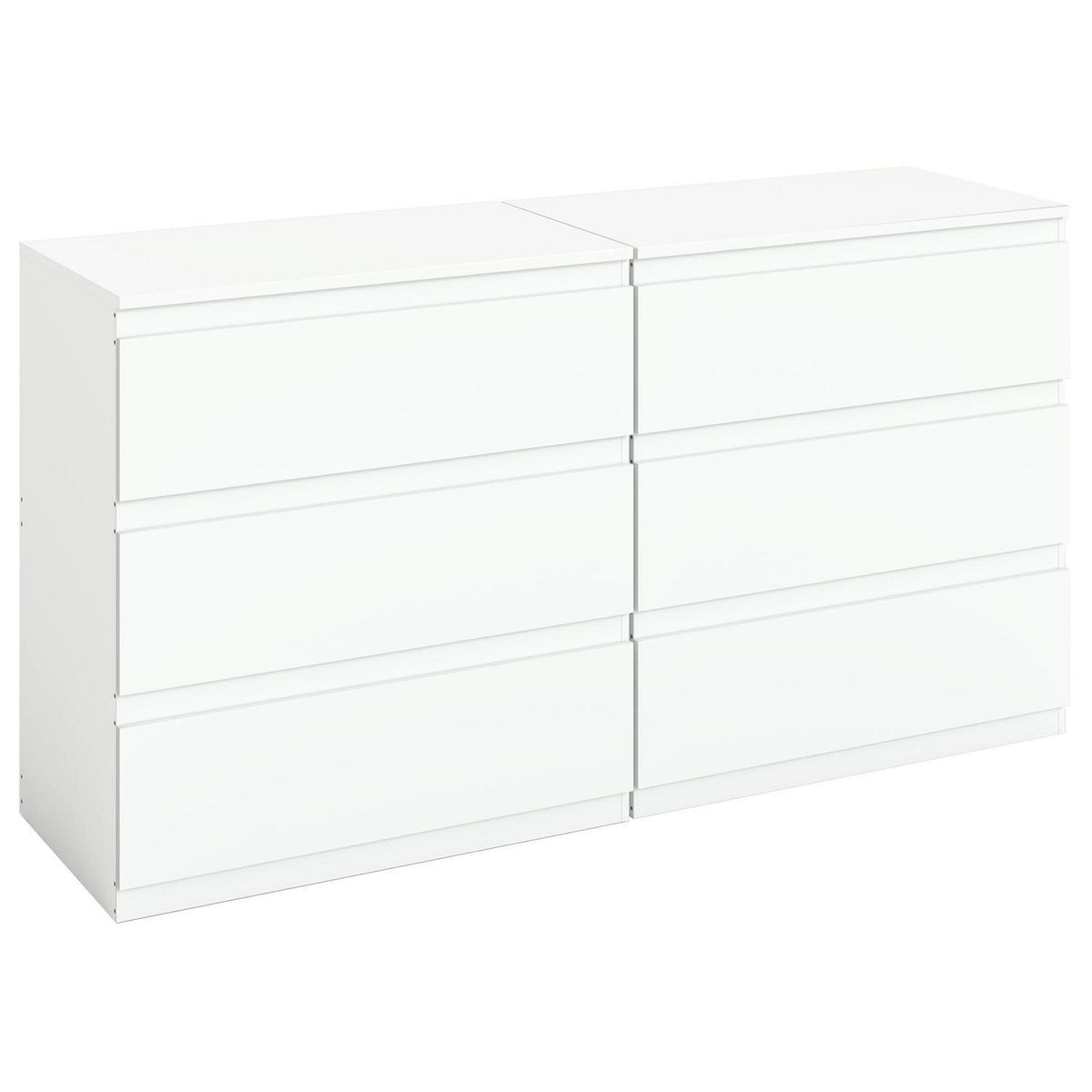 2er-Set Kommoden weiß 70cm – Schlafzimmer & Büro