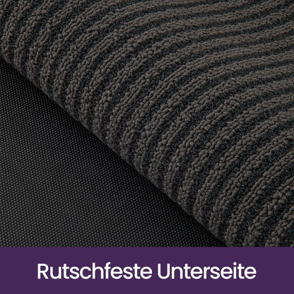 Fußmatte Outdoor rutschfest, Grau gestreift 60x90 cm