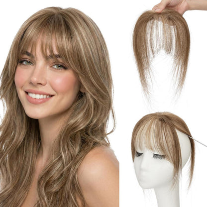 Echthaar Pony Clip-In, Mittelbraun/Honigblond #4p27