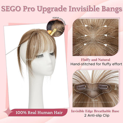 Echthaar Pony Clip-In, Mittelbraun/Honigblond #4p27