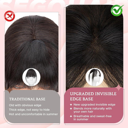 Echthaar Pony Clip-In, Mittelbraun/Honigblond #4p27