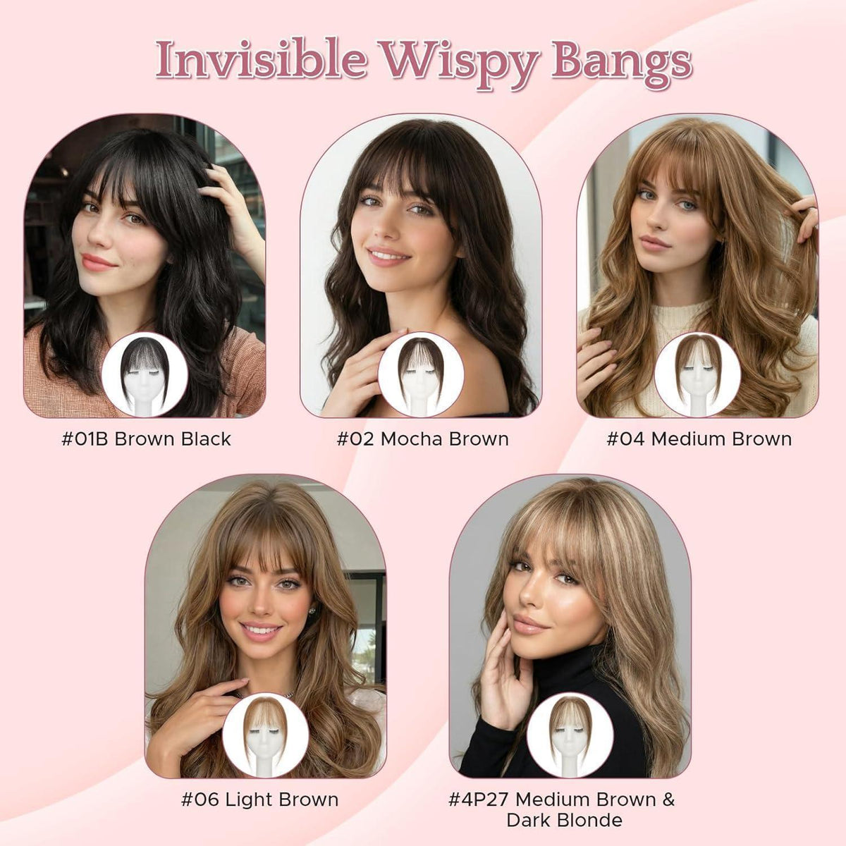Echthaar Pony Clip-In, Mittelbraun/Honigblond #4p27