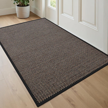Fußmatte Innen rutschfest 90x140 cm Schwarz