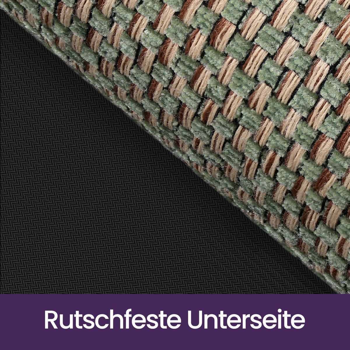 Fußmatte Grün 80x120 cm - Rutschfest & Saugstark