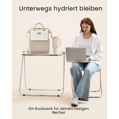 Laptop Rucksack Damen 15,6 Zoll – Wasserdichter Schulrucksack Lila