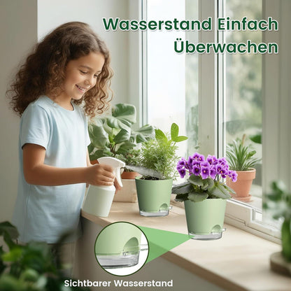 Selbstbewässerungstöpfe 5er Set mit Wasseranzeige