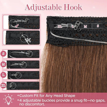 Remy Echthaar Extension – Mittelbraun, 45cm, Verstellbar
