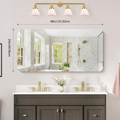 Rahmenloser Badezimmerspiegel 120x60cm – Klar & Robust