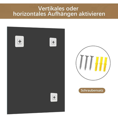 Rahmenloser Badezimmerspiegel 60x90 cm – HD Spiegelung, Robust & Modern