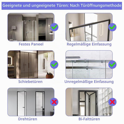 Hängende Duschablage ohne Bohren, 3-stufig, Schwarz