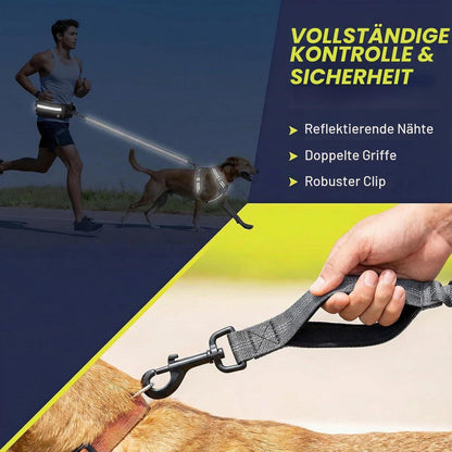 Freihand Hundeleine mit Taillenbeutel & Kotbeutelspender
