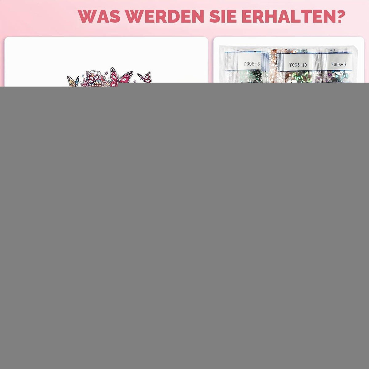 5D Diamantmalerei Anhänger Schmetterling Blumen Fensterbild