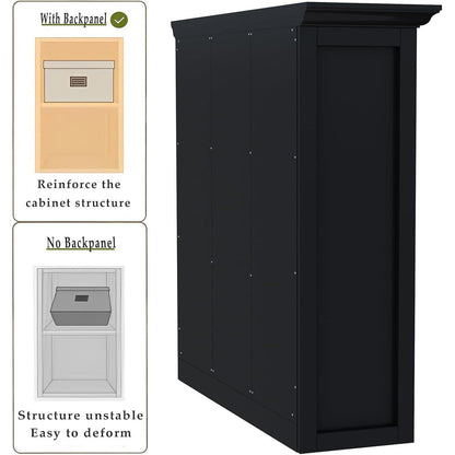 OSCHF Bücherregal 9 Fächer - Modernes Holzregal Schwarz
