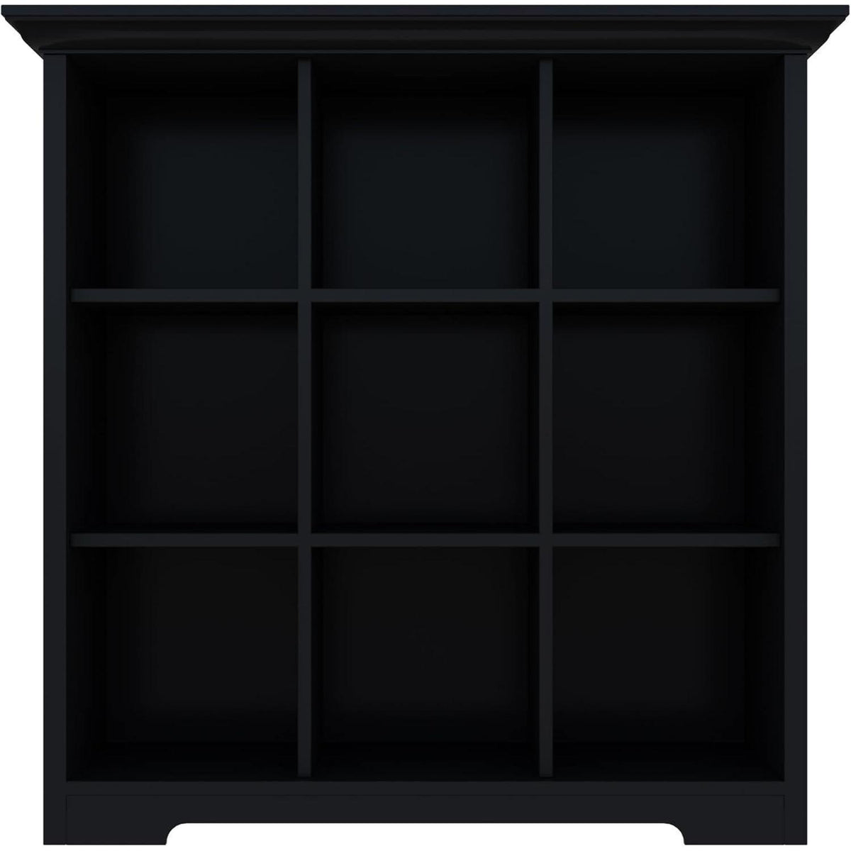 OSCHF Bücherregal 9 Fächer - Modernes Holzregal Schwarz