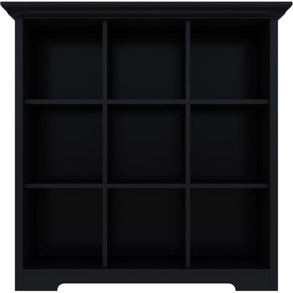 OSCHF Bücherregal 9 Fächer - Modernes Holzregal Schwarz