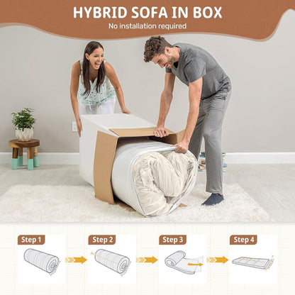 Boneless Cord Sofa mit Schlaffunktion – Modernes Wolkensofa Beige