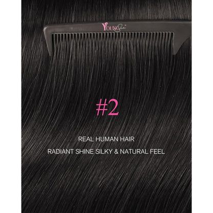Echthaar Tape Extensions Dunkelbraun - 40cm, 50g