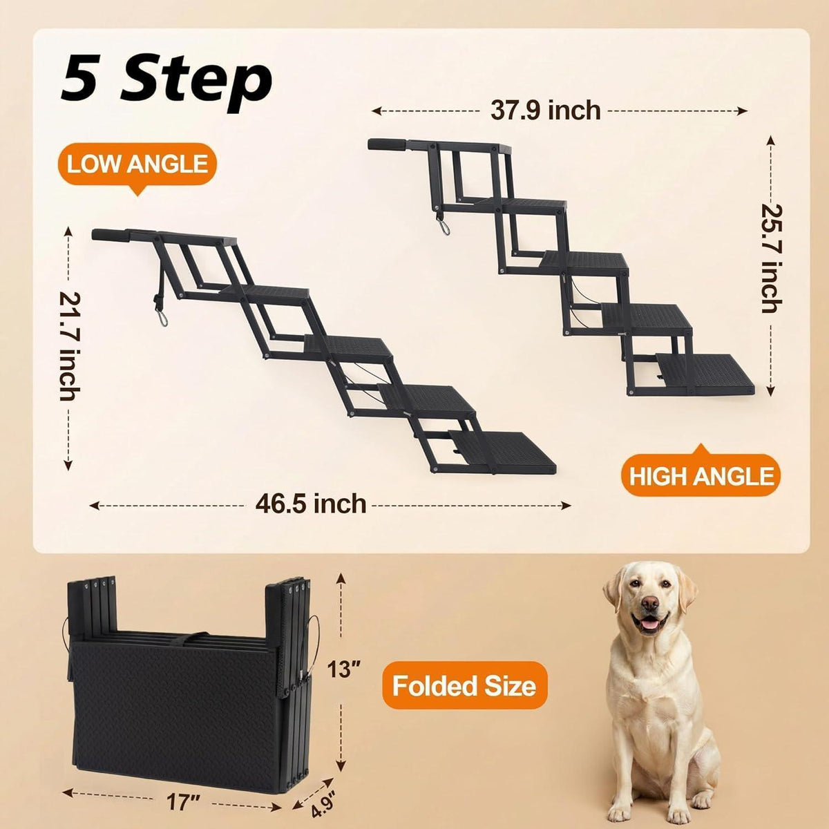 Hundetreppe Klappbar – Gelenkschonend & Stabil für Auto, SUV