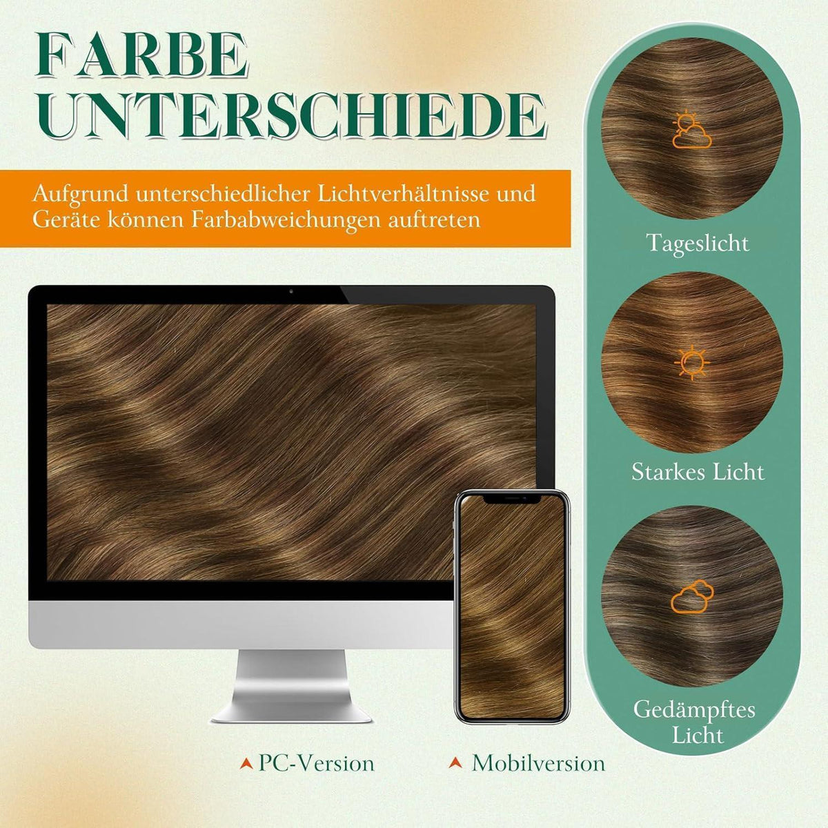 Echthaar Tape Extensions Braun Balayage Ombre 35cm