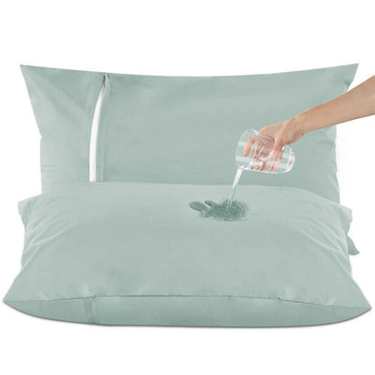 Wasserdichter Kissenbezug 2er-Set, Grün 40x80 cm