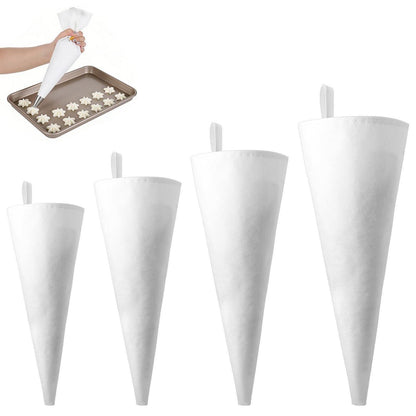 Baumwoll Spritzbeutel Set – 4 Größen für Kuchen & Torten