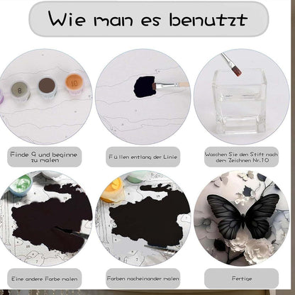 Malen nach Zahlen Schmetterling 40x50cm für Erwachsene & Kinder