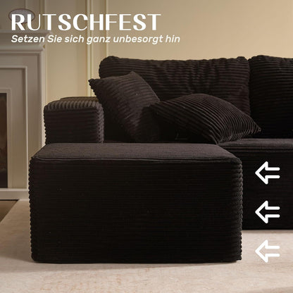 Großes Modulsofa 194cm – Bonell Ecksofa mit Recamiere & Schlafsofa