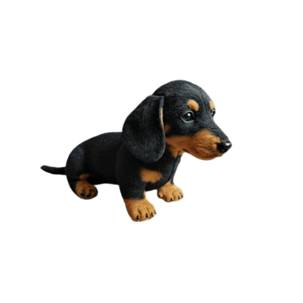 Realistischer Plüschhund (22 cm, Schwarz) – Kuscheliger Begleiter