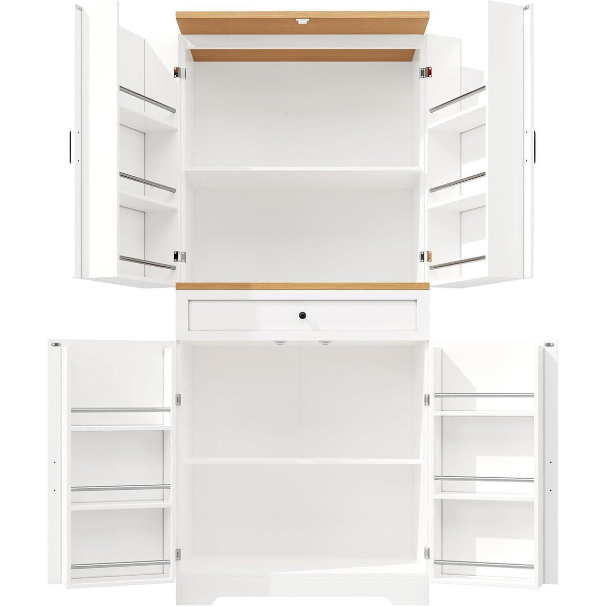 Moderner Küchenschrank 80x40x180cm mit Schubladen & Fächern
