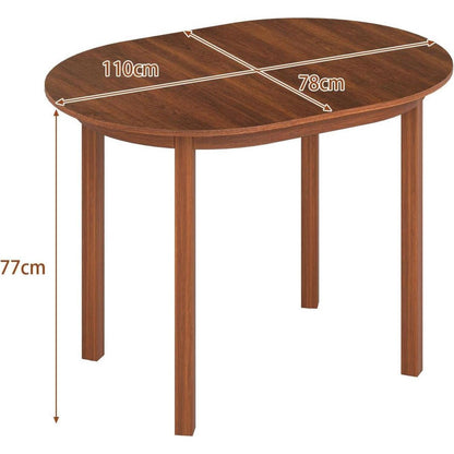 Ovaler Esstisch aus Gummibaumholz – Modern & Vielseitig (100x78cm)