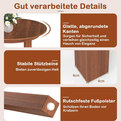 Ovaler Esstisch aus Gummibaumholz – Modern & Vielseitig (100x78cm)