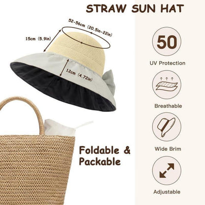 Sonnenhut Damen mit UPF 50 & Breiter Krempe – Beige