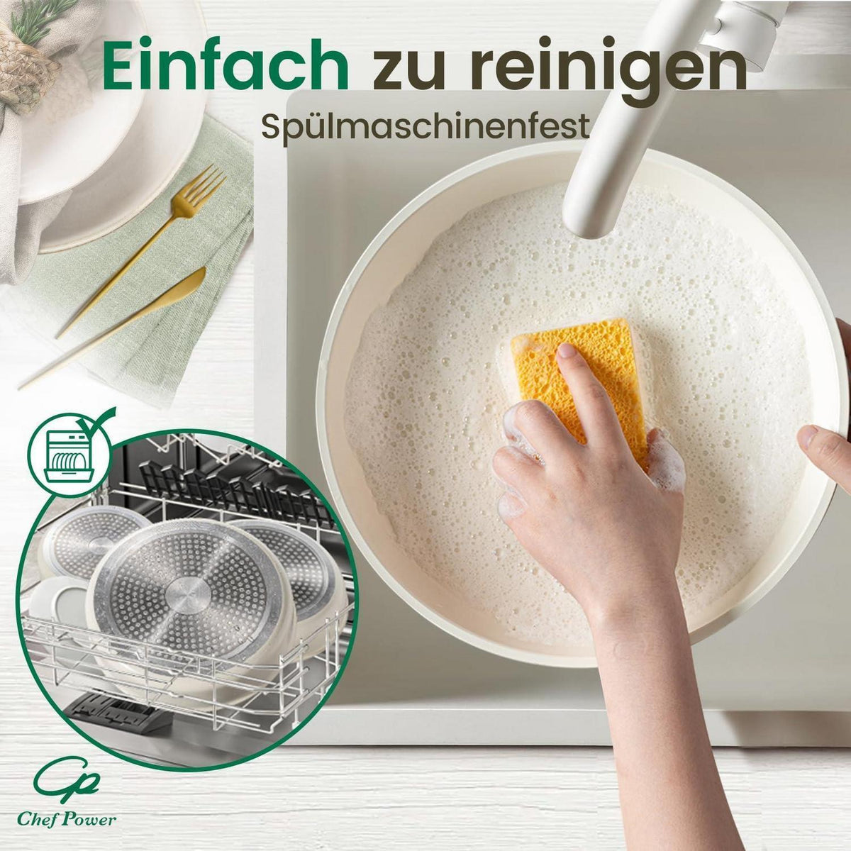 19-teiliges Topf- & Pfannenset mit Titan-Keramik-Antihaftbeschichtung