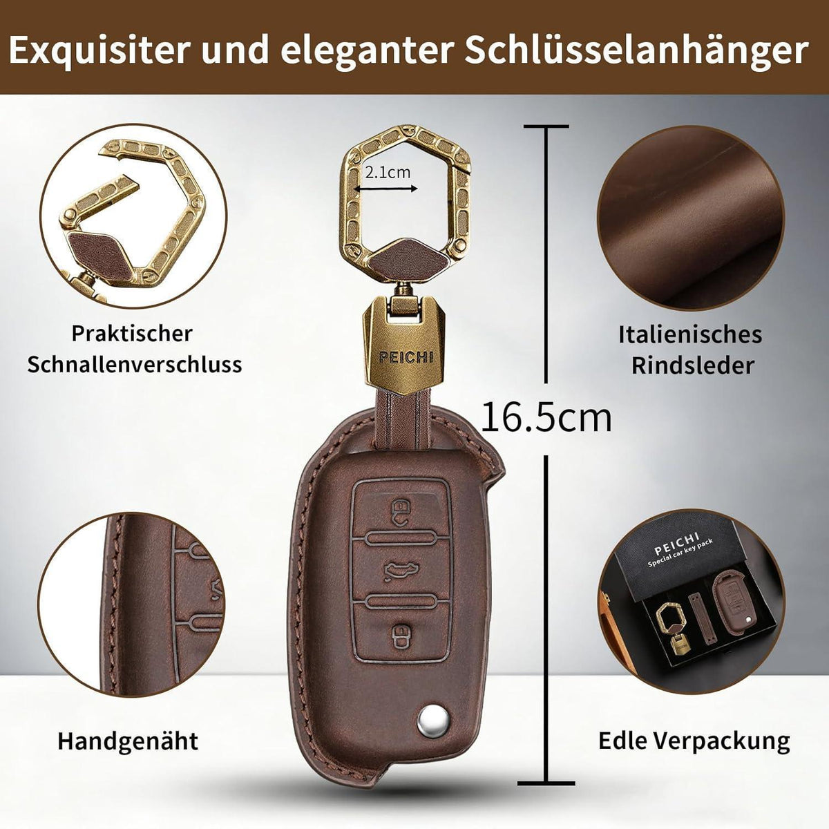 PEICHI Autoschlüssel Hülle für VW Golf 4 5 6 Passat Polo Beetle