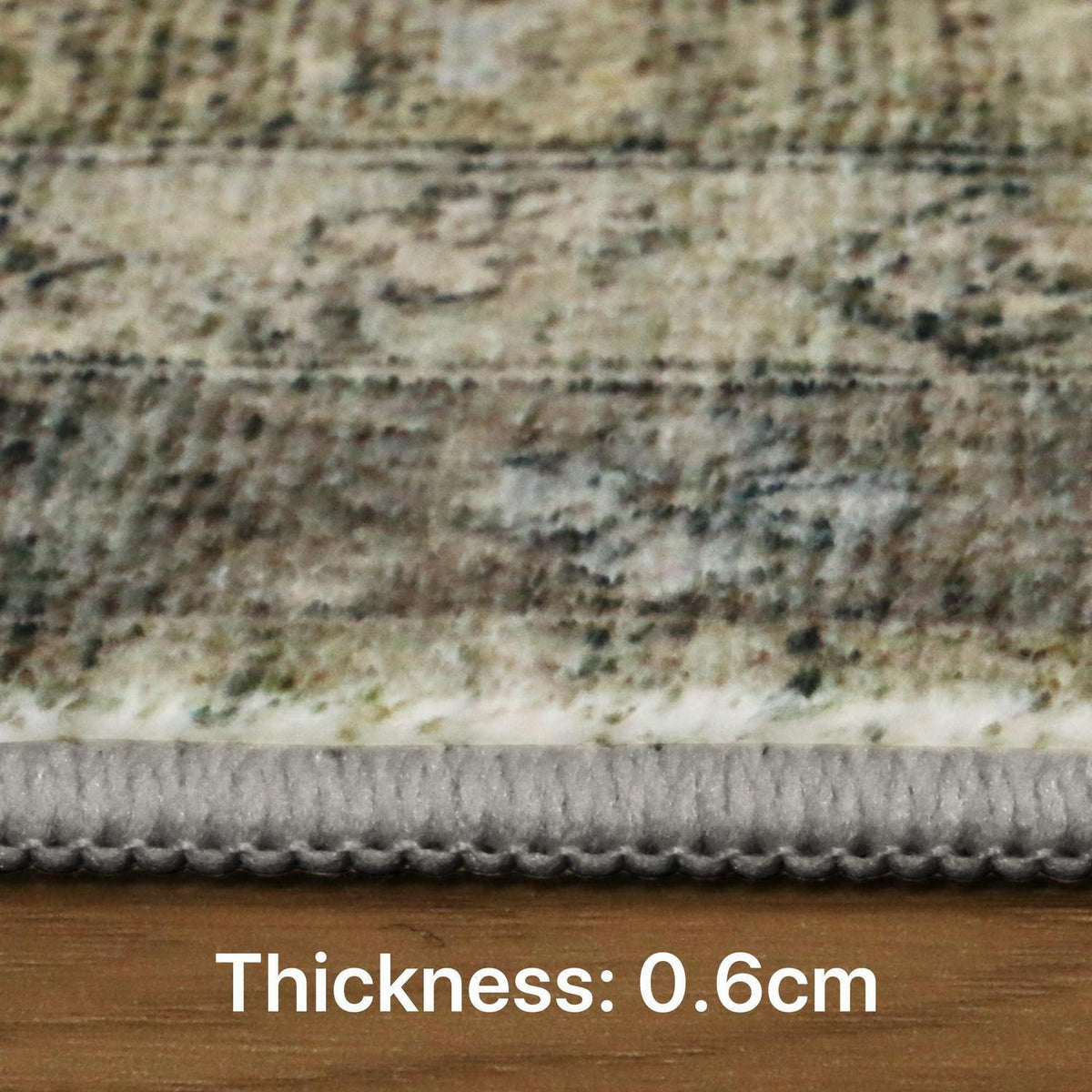 Vintage Teppich 240x300 cm – Waschbar, Braun & Kupferfarben